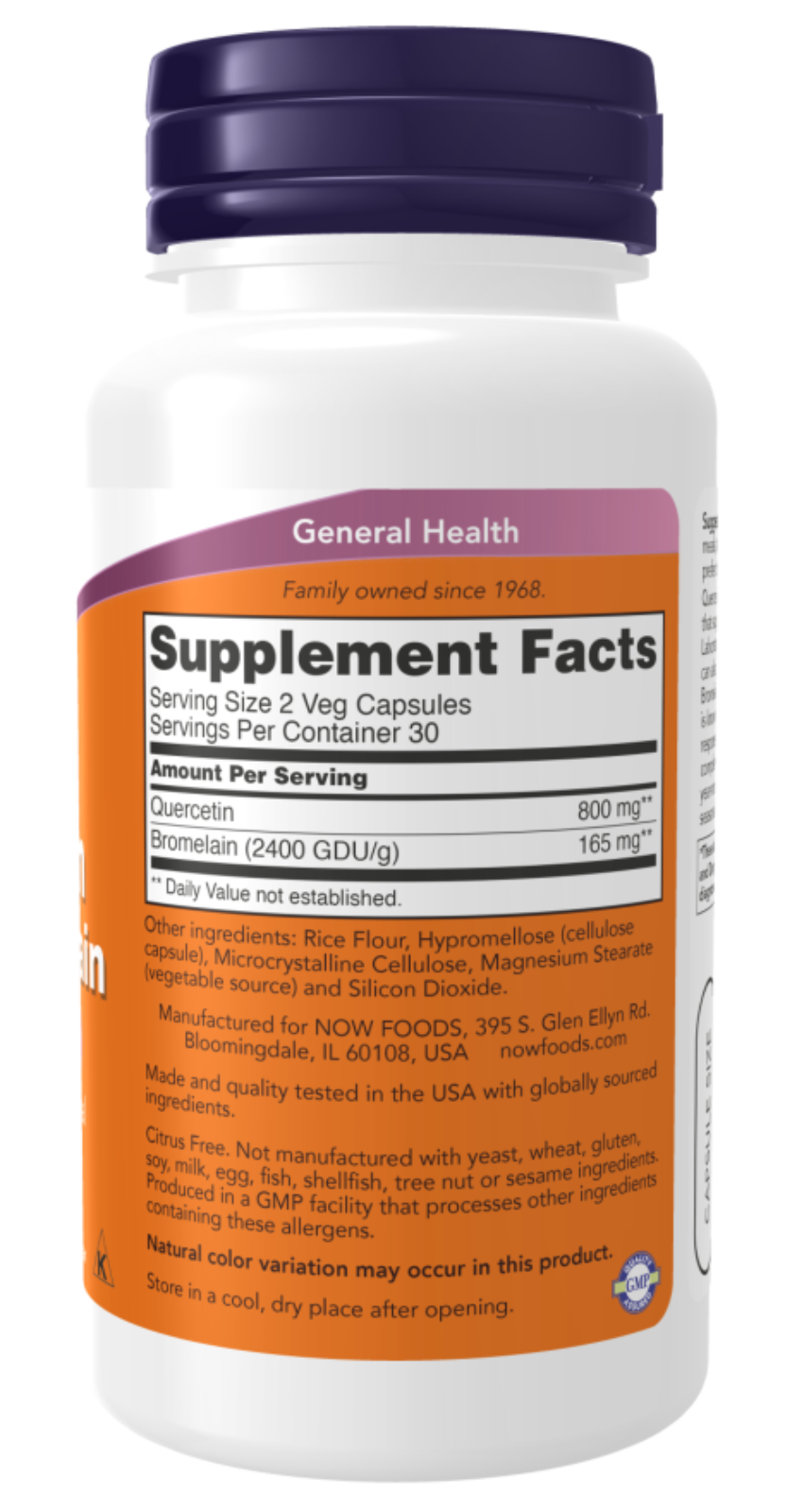 Now Foods Quercetin with Bromelain Veg Capsules