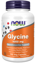 NOW Glycine 1000 mg Vegetarische Capsules - Vrije Vorm Aminozuur - 100 Stuks