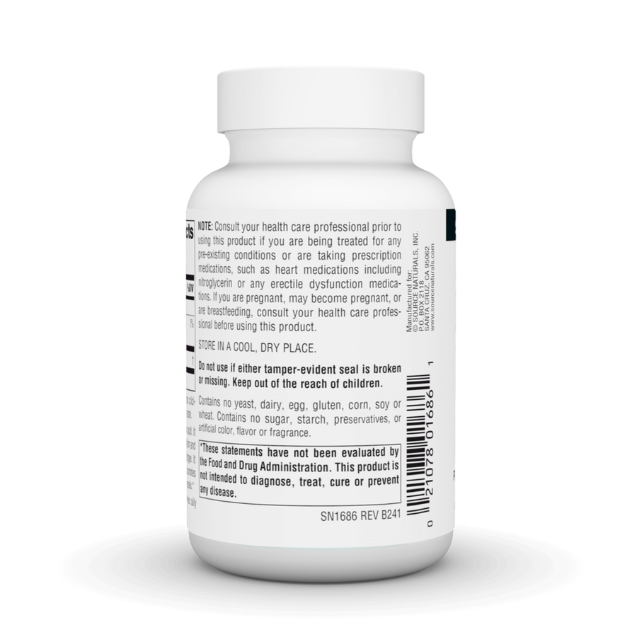 Barcode image: Source Naturals L-Arginine 500mg free form capsules bottle barcode 50 count