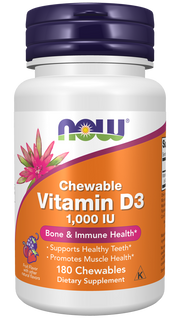 NOW Vitamin D3 400 IU 1000 IU 2000 IU 5000 IU - Softgel and Chewable