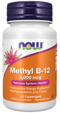 NOW Methyl B-12 5000 mcg & Folaat Zuigtabletten - Veganistische Zuigtabletten