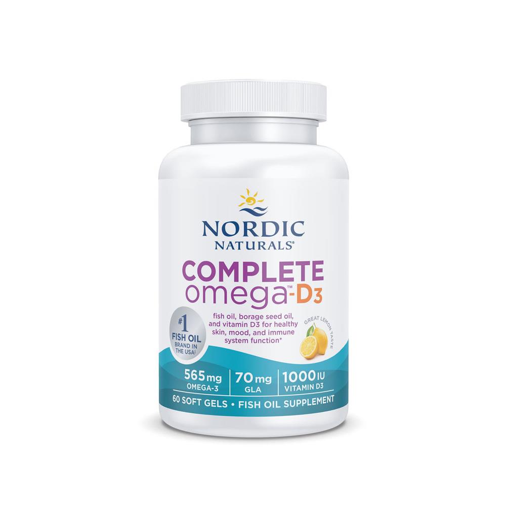 Nordic Naturals Complete Omega-D3 Lemon Flavoured 60 Softgels
