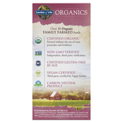 Garden of Life Organics Women's Multivitamin supplement and vegan tablets.