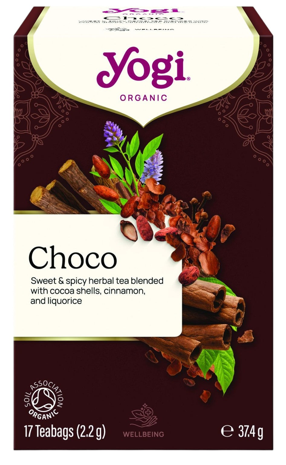 Yogi Tea Organic Choco Herbal Tea box 17 teabags 37.4g
