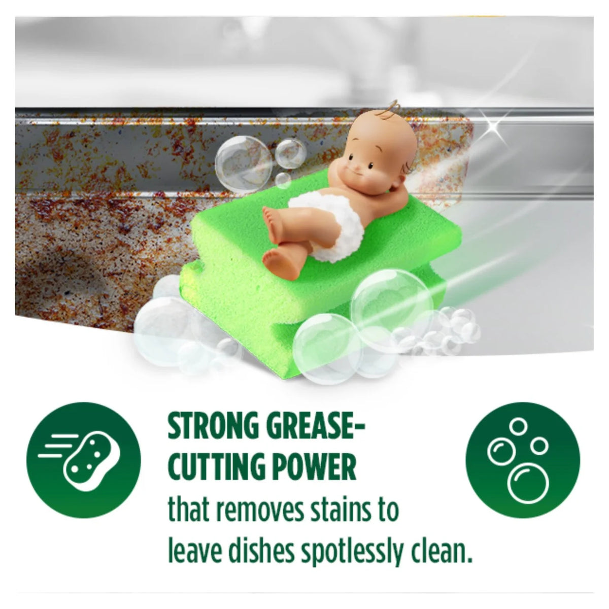 Fairy Antibacterial Eucalyptus Washing Up Liquid 900ml bottle showing product features