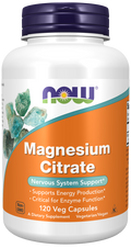 NOW Magnesium Supplement - 400 mg Elementair Magnesium Citrate Veg Capsules