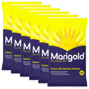 Marigold Extra-Life Kitchen Gloves Medium 6 Pack front packaging