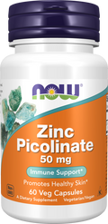 NOW Zink Picolinaat 50 mg - Essentieel mineraalsupplement - Plantaardige Capsules