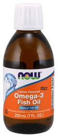 NOW Omega-3 Visolie Vloeibaar Citroensmaak met EPA & DHA