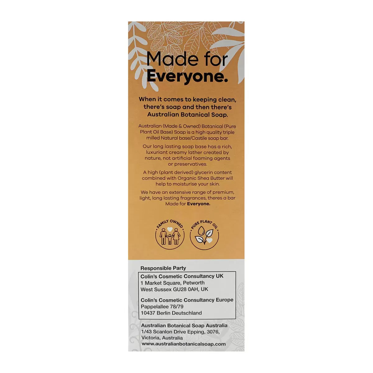 Australian Botanical Valencia Orange & Vitamin C Soap Bar - Pack of 8