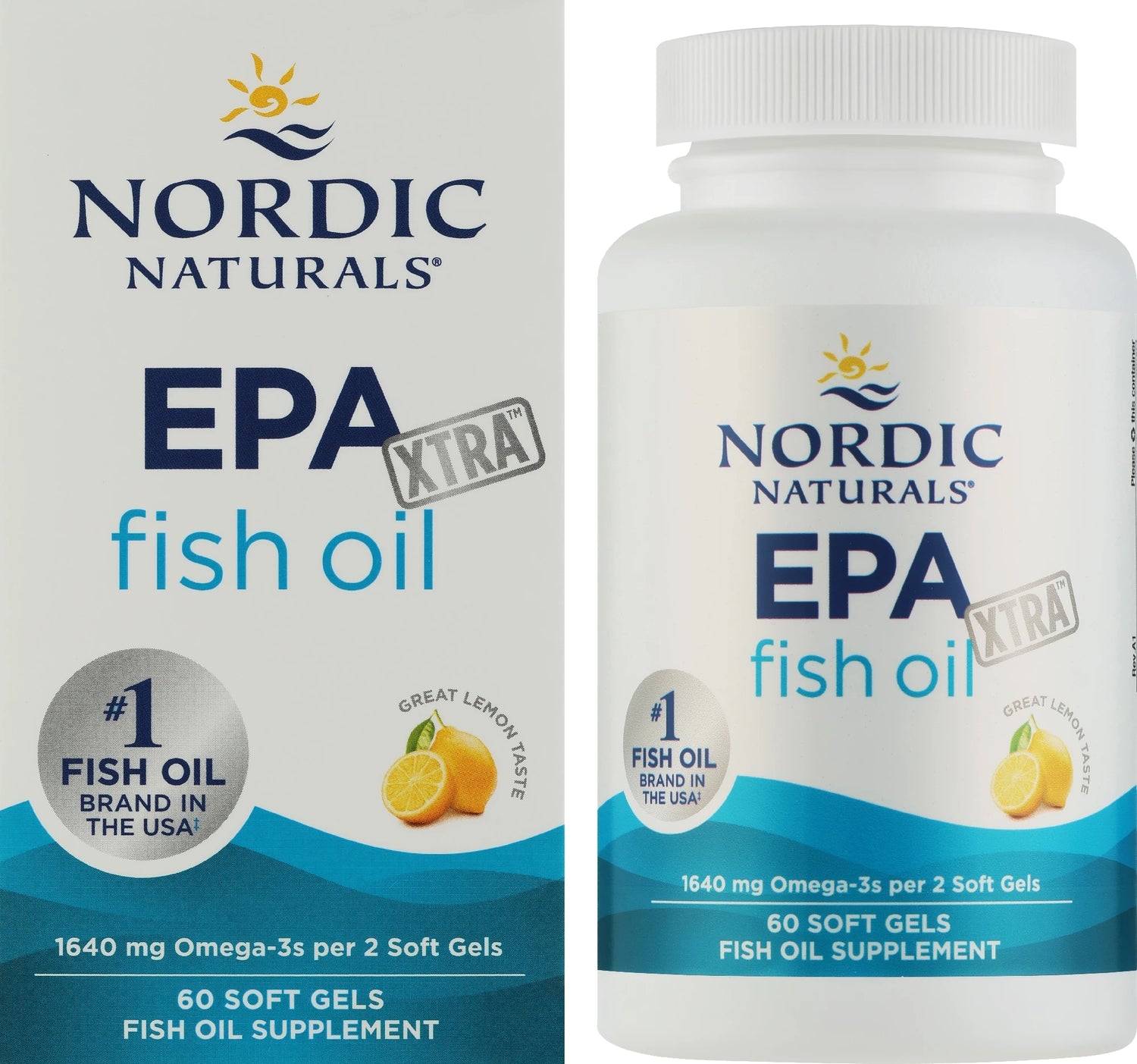 Nordic Naturals EPA Xtra - 1640 mg Omega-3 Citroen Softgels - 60 Stuks