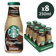 Front Image
Starbucks Frappuccino cookies and cream iced coffee glass bottles pack 8 x 250ml
