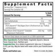 Nature’s Answer Marine Calcium Magnesium Liquid Vanilla Cream 480ml supplement facts label