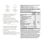 Supplement facts and ingredients list for collagen powder.