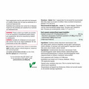 Supplement facts panel for Jamieson Cranberry 500mg and D-Mannose.