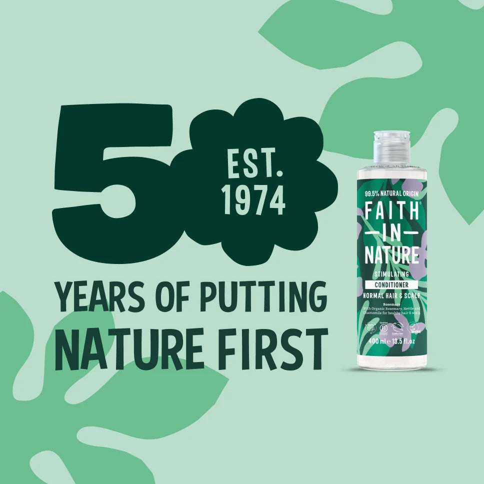 Faith In Nature Rosemary Stimulating Conditioner, bottle packaging, rosemary, 400ml product information