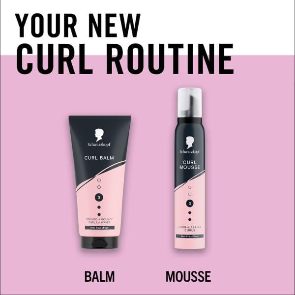 Schwarzkopf Curl Mousse Hold 3 Anti-Frizz Effect 200ml new curl routine