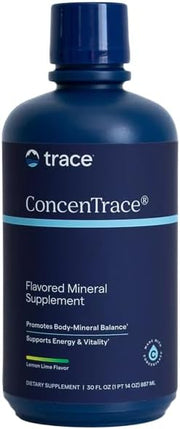 Front Image: Trace Minerals ConcenTrace lemon lime liquid bottle 887ml