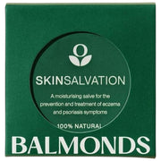 Front image: Balmonds Skin Salvation Moisturising Balm 50ml tin natural skincare balm packaging