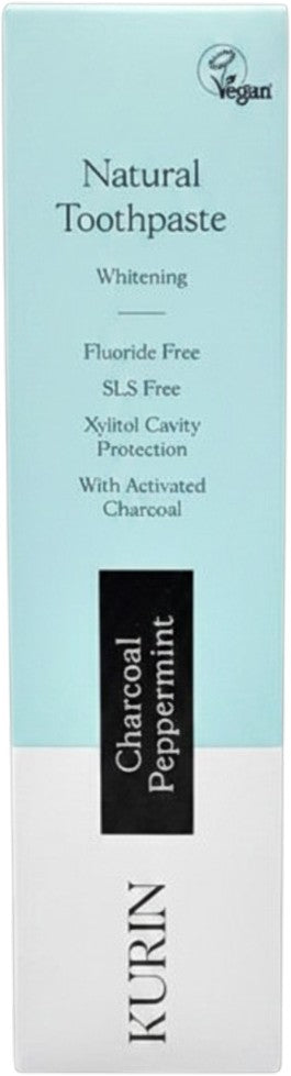 Kurin Natural Toothpaste Charcoal Peppermint Fluoride Free 100ml