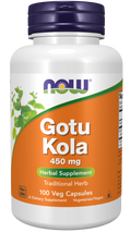 NOW Gotu Kola 450 mg - Traditioneel Kruidenmiddel - 100 Vegetarische Capsules
