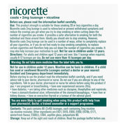 Nicorette Cools 2mg nicotine lozenges ingredients label icy mint 160 pieces
