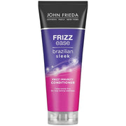 John Frieda Frizz Ease Brazilian Sleek conditioner hydrolyzed keratin 250ml tube front packaging