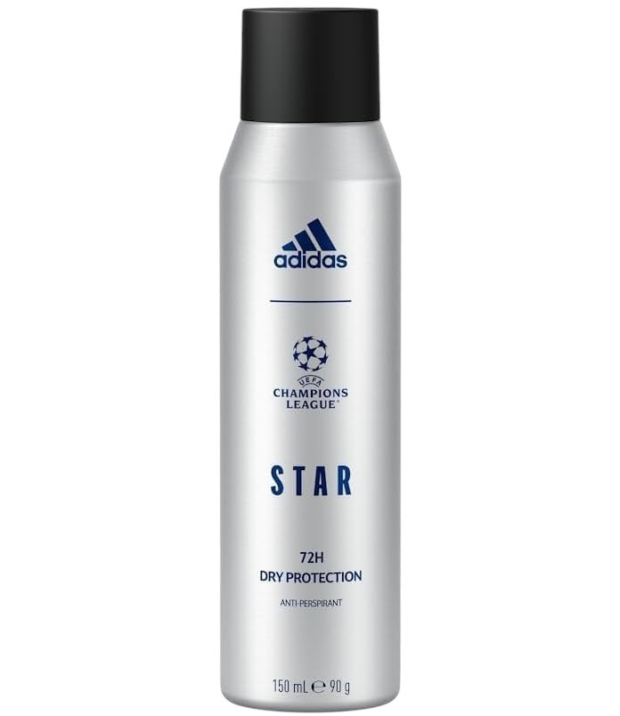 Adidas UEFA Champions League Star Anti-Perspirant aerosol spray 150ml front packaging
