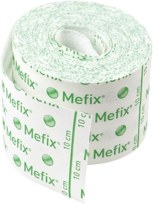 Mefix Medical Adhesive Soft Cloth Tape Roll, 5 cm x 10 m, on white background.