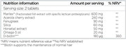 Supplement facts and directions for Nourkrin Man 180-tablet bottle.