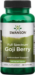 Swanson Full Spectrum Goji Berry 500mg 60 Capsules