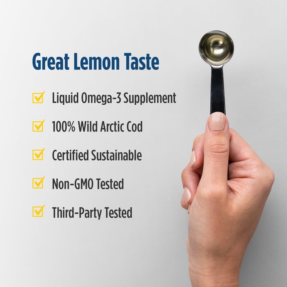 Nordic Naturals Arctic Cod Liver Oil Lemon 237ml Pack of 2