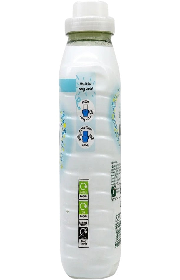 Fairy Original Fabric Softener 891ml dosage instructions for laundry rinse cycle