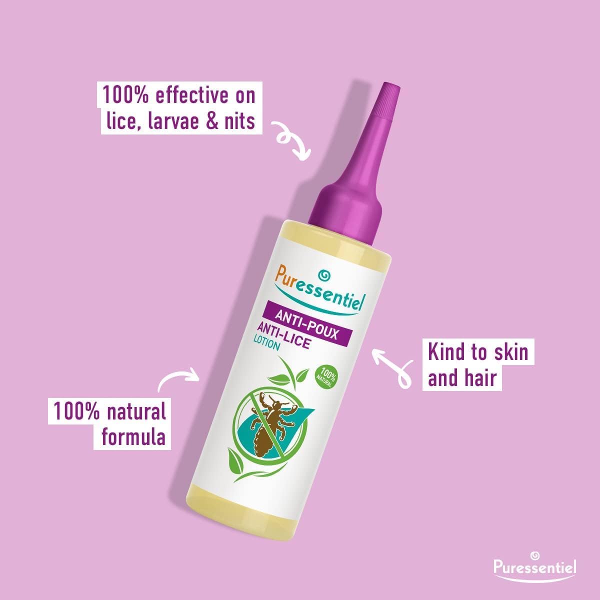 Puressentiel natural head lice treatment lotion for all hair types