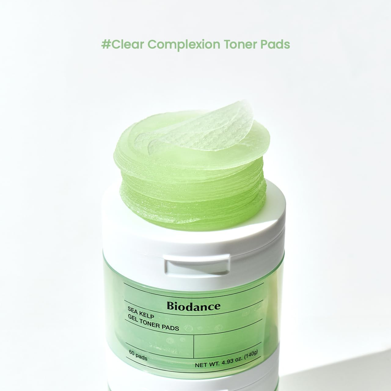 Biodance Sea Kelp Hydrogel Toner Pads 60 Pads used as part of a daily skincare routine