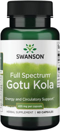 Swanson Gotu Kola 60 Capsules | Energie- en Circulatieondersteuning | 435 mg