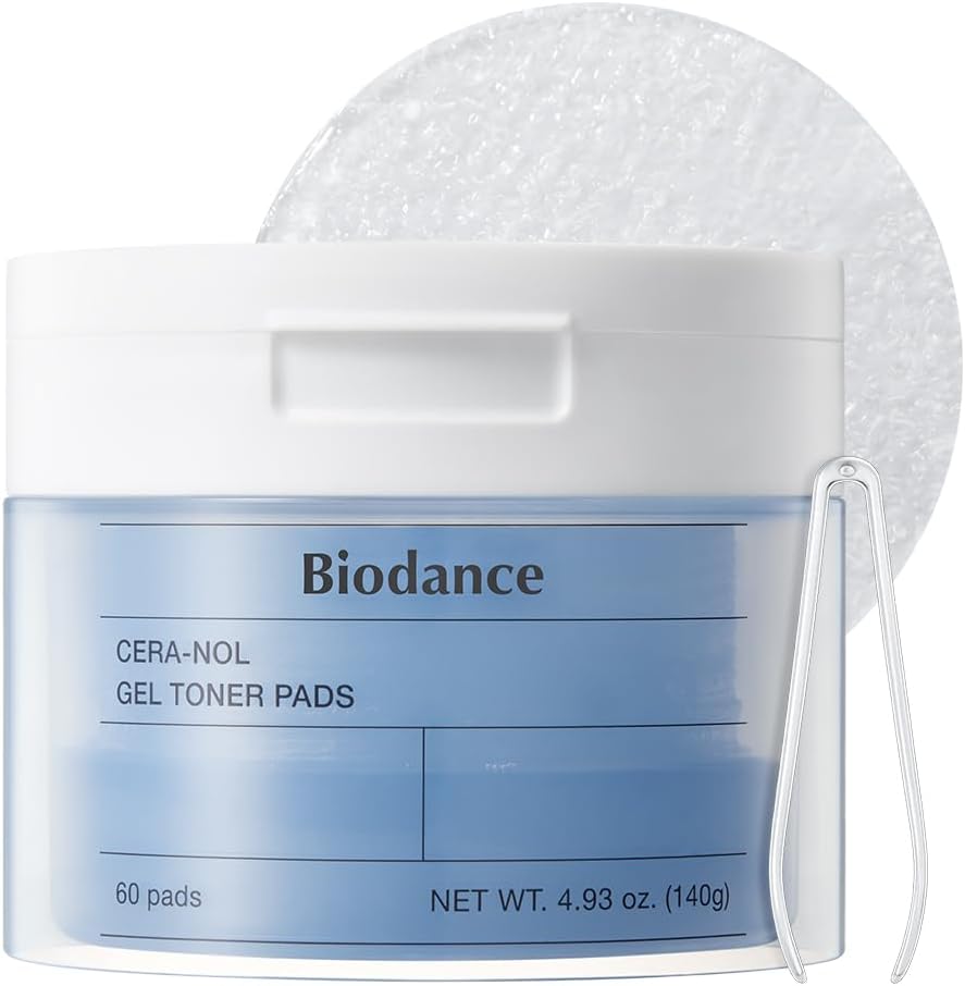 Biodance Cera-Nol Hydrogel Toner Pads 60 Pads facial toner pad container