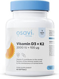 Osavi Vitamine D3 2000IU & K2 100μg (MK-7) in MCT Olie - 60 Softgels
