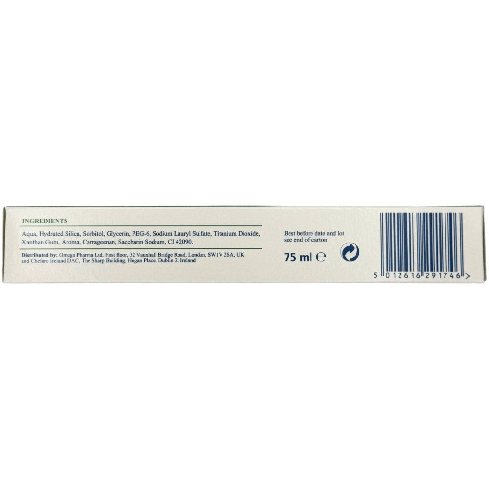 Dentu-Creme Fresh Mint denture cleansing paste 75ml tube ingredients & barcode