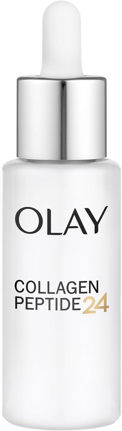 Olay Collagen Peptide Serum bottle, 40ml in white background.