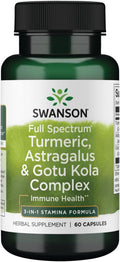 Swanson Volledig Spectrum Kurkuma Astragalus Gotu Kola Complex – 60 Capsules