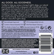 Baylis & Harding Goodness lavender bergamot bath soak ingredients label & barcode bottle 500ml