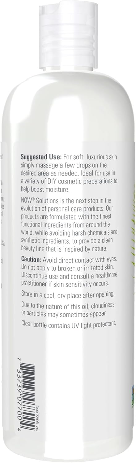 Barcode and product details for NOW Pure Vegetable Glycerin, 473ml