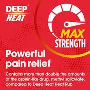 Deep Heat Max Strength Heat Rub Cream, tube packaging, no flavour, 35g, topical application use
