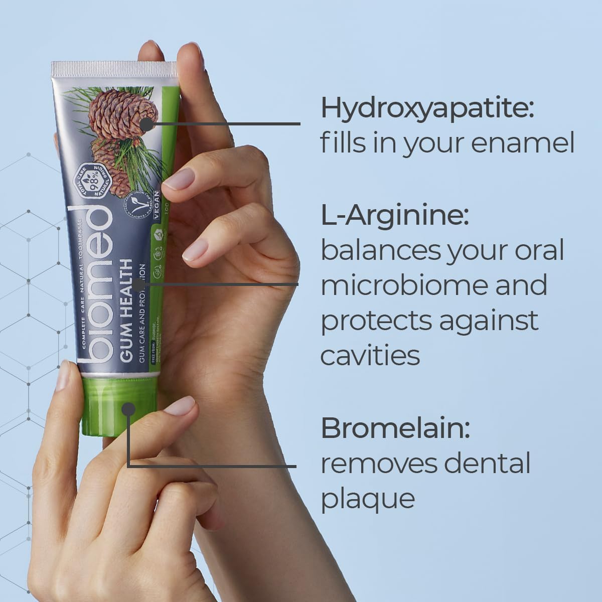 BIOMED Kruidenmunt Tandpasta - 98% Natuurlijk met Essentiële Oliën - 100g
