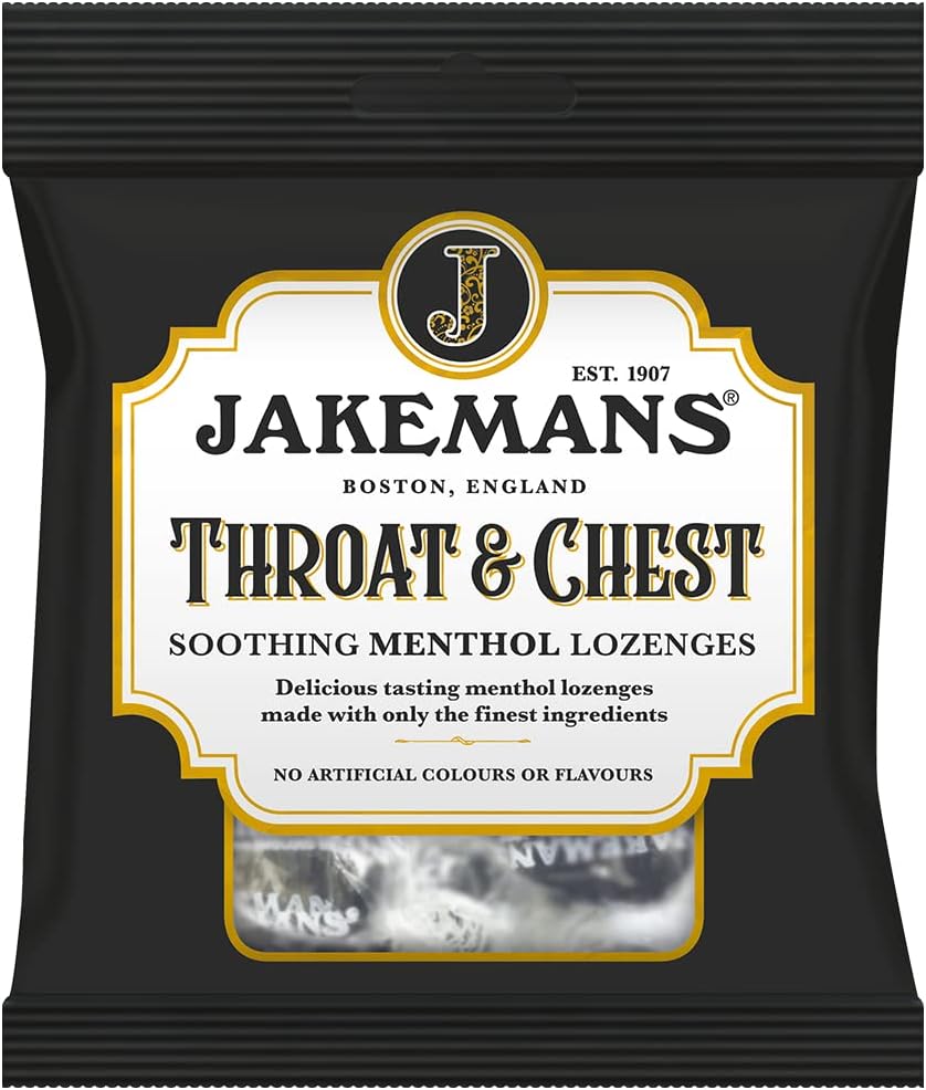 Jakemans Throat & Chest Soothing Menthol Lozenges 73g.