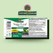 Nature's Answer Alcohol-Free Sage Leaf Extract 30ml barcode packaging