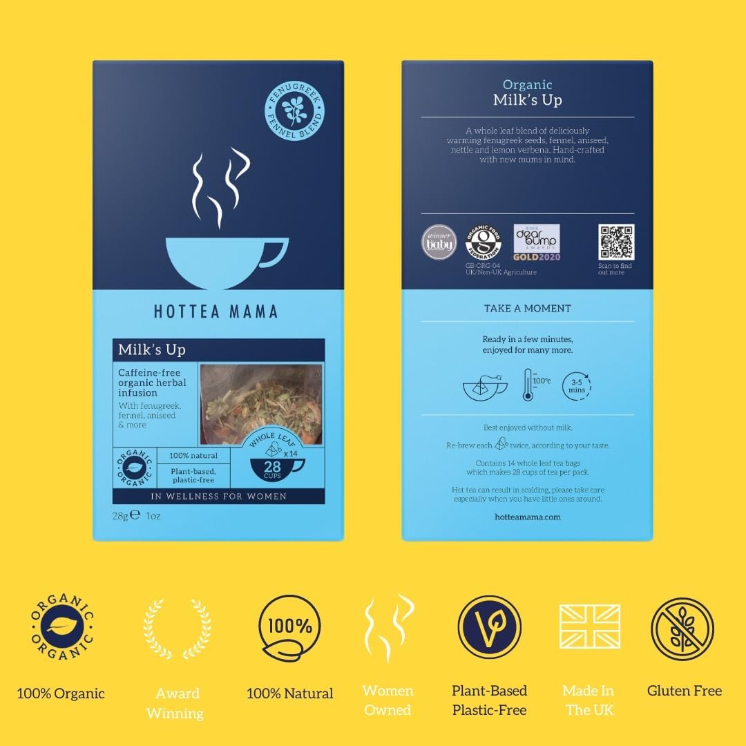 Hottea Mama Milk’s Up Organic Herbal Infusion Tea - 14 x 28g