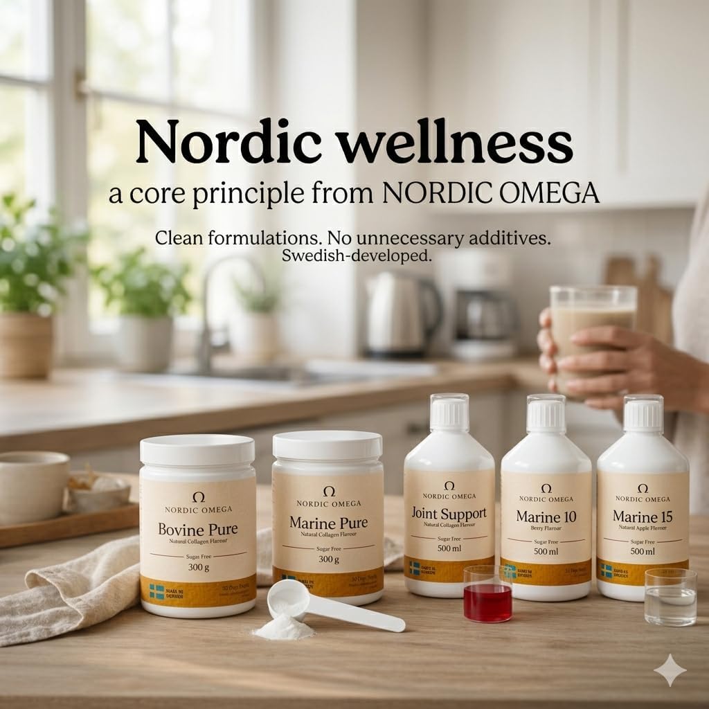 Nordic Omega Marine Pure Collagen Powder Unflavoured 300g nordic wellness