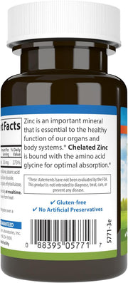 Barcode image: Carlson Chelated Zinc tablets 30 mg barcode bottle 100 count